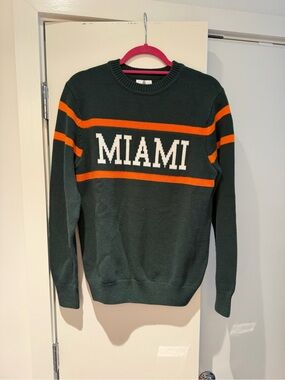 UM U Miami Hillflint Crewneck Sweater sz Medium